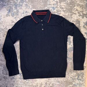 Banana Republic Men’s Luxury Blend Sweater with Red Accents